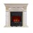 Каминокомплект Royal Flame Dublin - Слоновая кость с патиной / Сланец крем с очагом Aspen Black