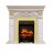 Каминокомплект Royal Flame Dublin - Слоновая кость с патиной / Сланец крем с очагом Fobos FX Brass