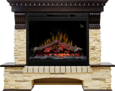 Каминокомплект Dimplex Pierre Luxe - Темный дуб / Сланец с очагом Symphony 26&#039;&#039; DF2624-L