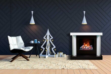 Каминокомплект Royal Flame Vancouver - Фактурный белый с очагом Jupiter FX New