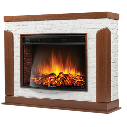 Портал Firelight Prestigio 30 кирпич белый, шпон дуб