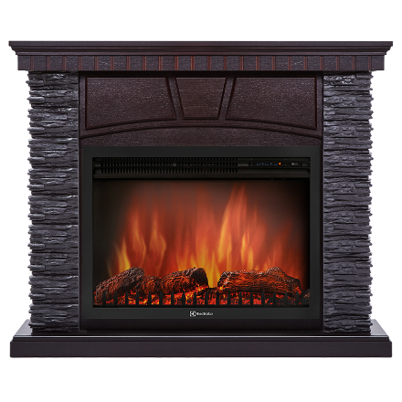 Портал Firelight Porto 30 сланец чёрный, шпон венге