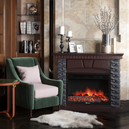 Портал Firelight Porto 30 сланец чёрный, шпон венге