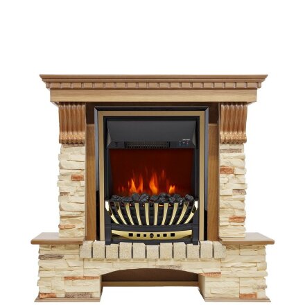 Каминокомплект Royal Flame Pierre Luxe - Дуб / Сланец с очагом Aspen Gold