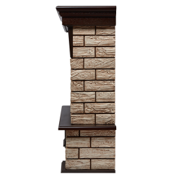 Портал Firelight Forte Wood 30 камень коричневый, шпон темный дуб