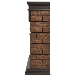 Портал Firelight Bricks WOOD 30 камень темный, шпон венге