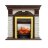 Каминокомплект Royal Flame Dublin угловой - Темный дуб / Сланец белый с очагом Fobos FX M Brass