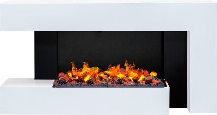 Каминокомплект Dimplex Futuro - Белый с черным с очагом Cassette 1000 (с дровами)