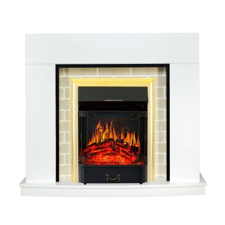 Каминокомплект Royal Flame Montana - Белый с очагом Majestic FX Brass
