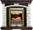 Каминокомплект Dimplex Glasgow - Темный дуб / Белый с очагом Danville Antique Brass FB2