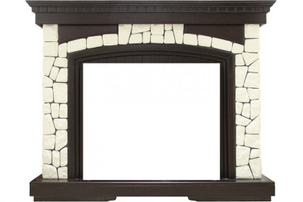 Каминокомплект Dimplex Glasgow - Темный дуб / Белый (Высота 1100мм) с очагом Symphony 26&#039;&#039; DF2624-L