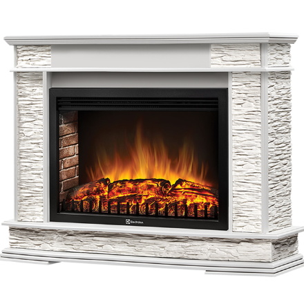 Портал Firelight Scala 30 сланец скалистый белый, белый дуб