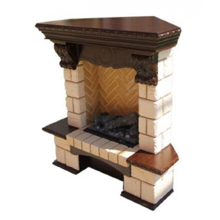 Портал угловой Dimplex Pierre Luxe Cassette 400 шампань/темный дуб