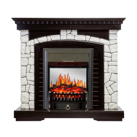 Каминокомплект Royal Flame Glasgow - Венге / Белый с очагом Fobos FX M Black