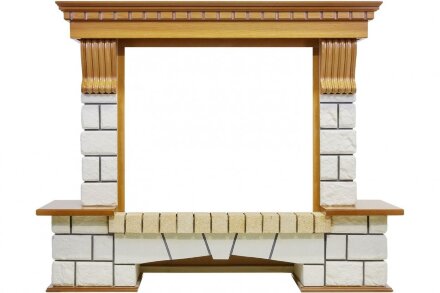 Каминокомплект Dimplex Pierre Luxe - Дуб / Белый (Высота 1004мм) с очагом Symphony 26&#039;&#039; DF2624-L