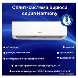 Бирюса B-12HPR/B-12HPQ Harmony сплит-система