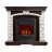 Каминокомплект Royal Flame Glasgow - Темный дуб / Белый с очагом Aspen Black
