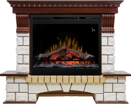Каминокомплект Dimplex Pierre Luxe - Темный дуб / Белый с очагом Symphony 26&#039;&#039; DF2624-L