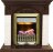 Каминокомплект Dimplex Bern Сланец мелкий белый / Темный дуб с очагом Danville Antique Brass FB2