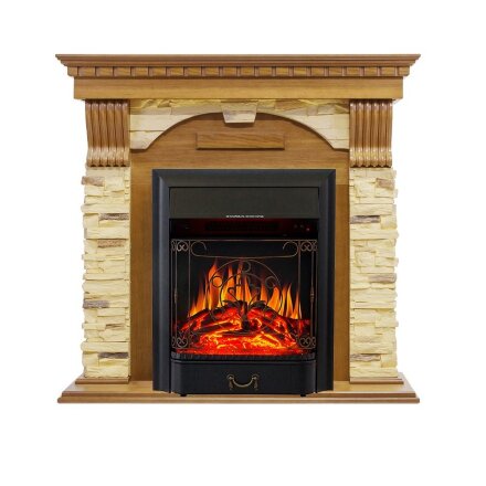 Каминокомплект Royal Flame Dublin -  Дуб / Сланец с очагом Majestic FX Black