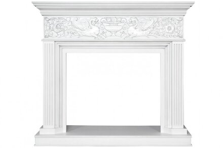 Каминокомплект Royal Flame Palace - Белый с серебром с очагом Vision 30 EF LED FX
