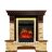 Каминокомплект Royal Flame Pierre Luxe угловой - Темный дуб / Сланец с очагом Majestic FX Brass