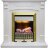 Каминокомплект Dimplex Sorrento угловой - Белый дуб с очагом Danville Antique Brass FB2