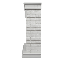 Портал Firelight Bricks 25 камень белый, белая эмаль
