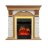 Каминокомплект Royal Flame Dublin - Дуб / Сланец белый с очагом Majestic FX Brass