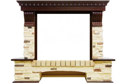 Каминокомплект Dimplex Pierre Luxe угловой - Темный дуб / Сланец с очагом Symphony 26&#039;&#039; DF2624-L