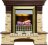 Каминокомплект Dimplex Pierre Luxe угловой - Темный дуб / Сланец с очагом Danville Antique Brass FB2