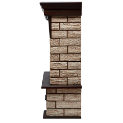 Портал Firelight Forte Wood 25 камень коричневый, шпон темный дуб