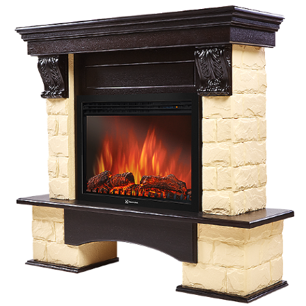 Портал Firelight Forte 25S камень бежевый, венге