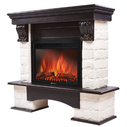 Портал Firelight Forte 25S камень белый, венге