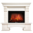 Портал Firelight Forte 25S камень белый, беленый дуб