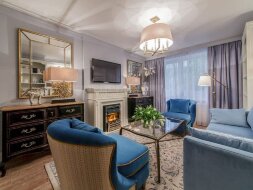 Каминокомплект Dimplex Alexandria - Белый дуб с очагом Cavendish