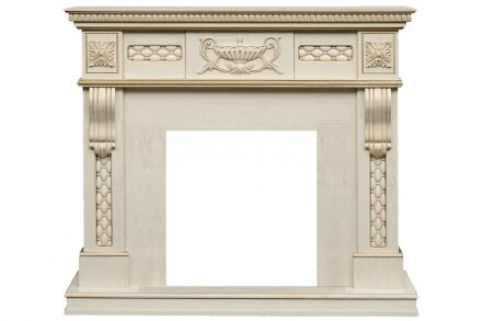 Каминокомплект Dimplex Corsica - Слоновая кость с патиной с очагом Danville Antique Brass FB2