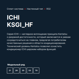 Kentatsu KSGI21HFRN1/KSRI21HFRN1 Ichi кондиционер