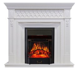 Каминокомплект Royal Flame Alexandria - Белый дуб с очагом Majestic FX Black