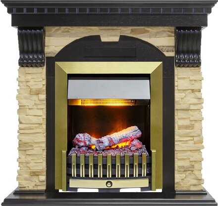 Каминокомплект Dimplex Dublin - Венге / Сланец с очагом Danville Antique Brass FB2