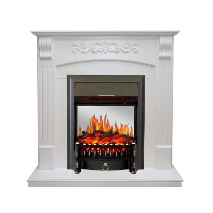 Каминокомплект Royal Flame Sorrento - Белый дуб с очагом Fobos FX M Black