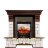 Каминокомплект Royal Flame Pierre Luxe угловой - Темный дуб / Белый с очагом Fobos FX M Black