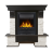 Портал Firelight Pietra Classic камень белый, шпон венге