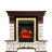Каминокомплект Royal Flame Pierre Luxe угловой - Темный дуб / Белый с очагом Majestic FX Brass