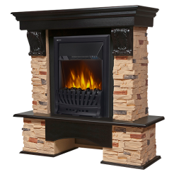 Портал Firelight Pietra Classic сланец натуральный, шпон темный дуб
