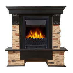Портал Firelight Pietra Classic сланец натуральный, шпон темный дуб