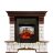 Каминокомплект Royal Flame Pierre Luxe угловой - Темный дуб / Белый с очагом Majestic FX M Black