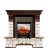 Каминокомплект Royal Flame Pierre Luxe - Темный дуб / Белый с очагом Fobos FX M Black